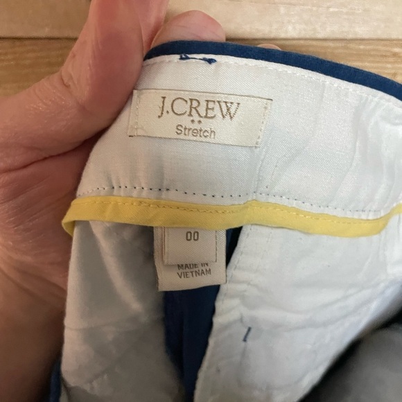 J. Crew Stretch size 00 Blue Low-rise Cropped Cotton Chino Pants with Pockets - Picture 12 of 12